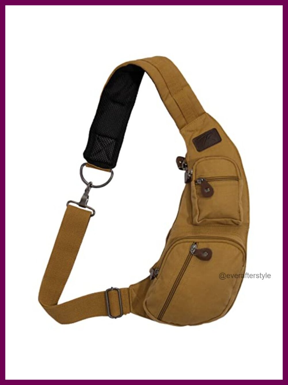 Vintage Canvas Crossbody Sling Bag Compact Travel Shoulder Backpack